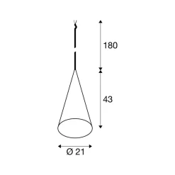 SLV hengelampe Magico, Ø 21 cm, matt hvit, metall Online