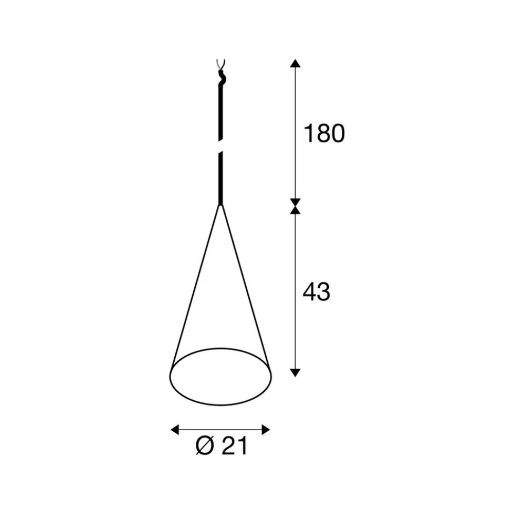 SLV hengelampe Magico, Ø 21 cm, matt hvit, metall Online
