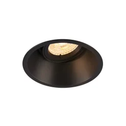 SLV Horn innbyggingslampe, QPAR51, svart, aluminium, Ø 10,5 cm Best