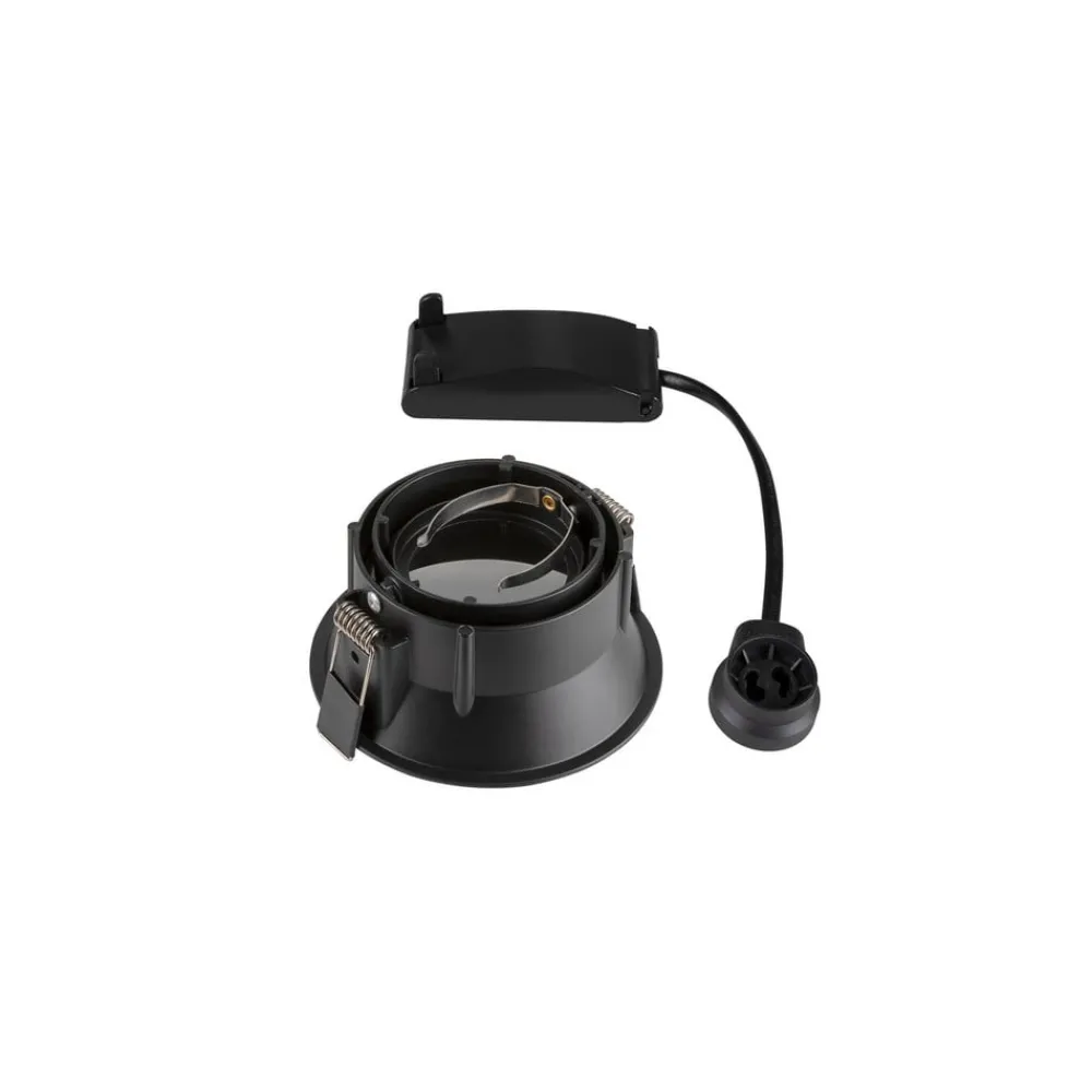 SLV Horn innbyggingslampe, QPAR51, svart, aluminium, Ø 10,5 cm Best