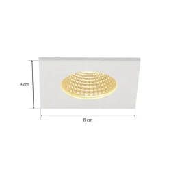 SLV innfellingslampe Patta-I, hvit, aluminium, lengde 8 cm| Butikkbelysning