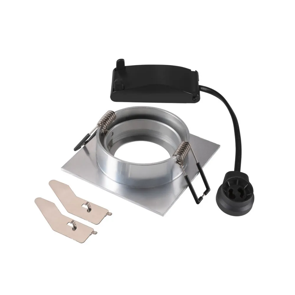 SLV Innfelt taklampe New Tria, aluminium, aluminium, lengde 8,2 cm Best