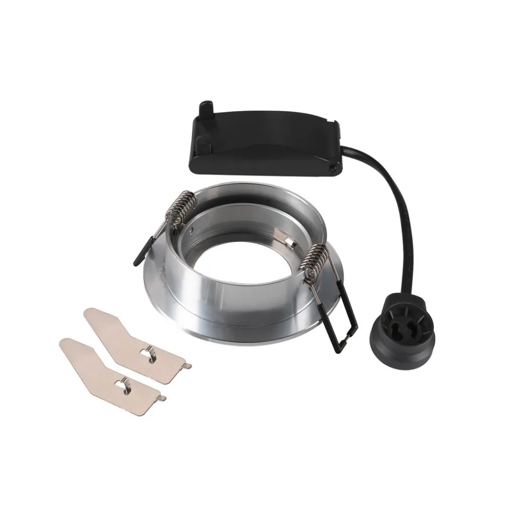 SLV Innfelt taklampe New Tria, aluminium, aluminium, Ø 8,2 cm Discount