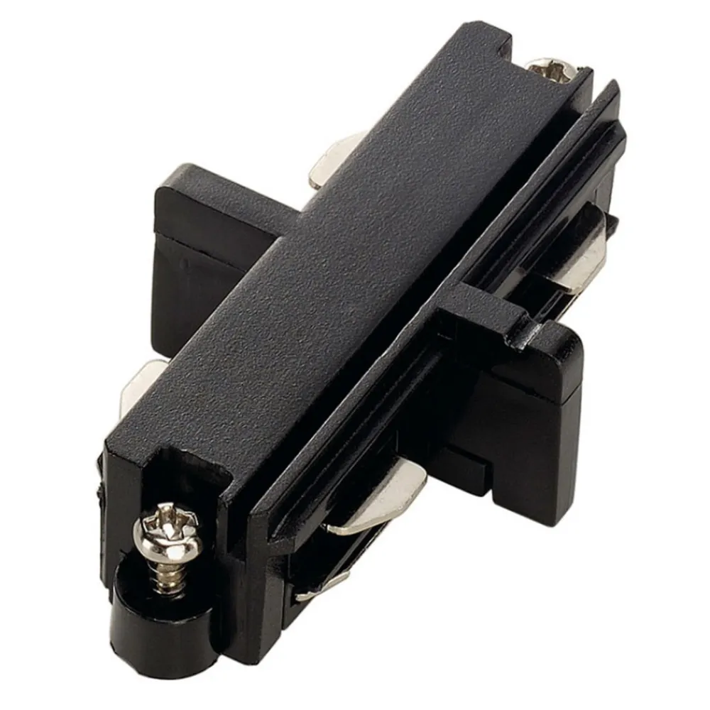 SLV langsgående kontakt 1-fase skinne, svart New