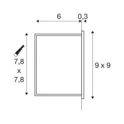 SLV LED innfelt vegglampe Mobala, hvit, aluminium, 3000 K| Downlights|Vegglamper