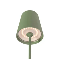 SLV LED oppladbar lampe Vinolina Two, grønn, aluminium, Ø 11 cm, IP65| Terrassebelysning