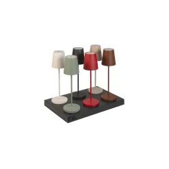 SLV LED oppladbar lampe Vinolina Two, grønn, aluminium, Ø 11 cm, IP65| Terrassebelysning