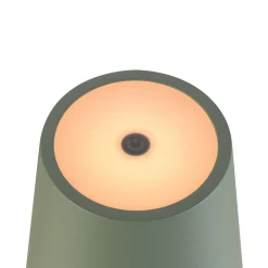 SLV LED oppladbar lampe Vinolina Two, grønn, aluminium, Ø 11 cm, IP65| Terrassebelysning
