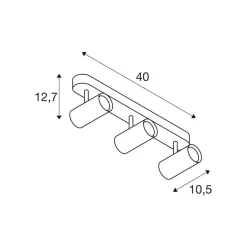SLV LED-downlight Noblo, svart, dimbar til varmt, 40 cm| Butikkbelysning