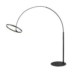 SLV LED-gulvlampe One Bow FL, svart, stål, høyde 232 cm| Led-Innendørs