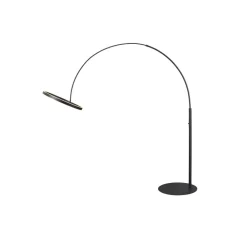 SLV LED-gulvlampe One Bow FL, svart, stål, høyde 232 cm| Led-Innendørs