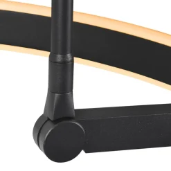 SLV LED-gulvlampe One Bow FL, svart, stål, høyde 232 cm| Led-Innendørs