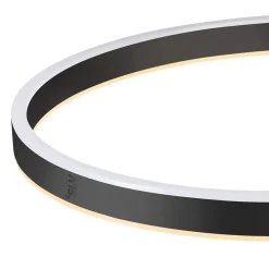 SLV LED-gulvlampe One Bow FL, svart, stål, høyde 232 cm| Led-Innendørs