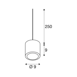 SLV LED-hengelampe Oculus, bronsefarget, Ø 9 cm, dimbar til varmt lys New