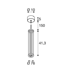 SLV LED-pendellampe Quimera, kobberfarget, Ø 8 cm, CCT Best