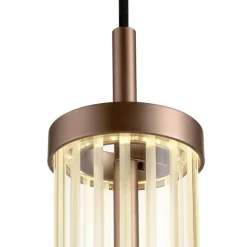 SLV LED-pendellampe Quimera, kobberfarget, Ø 8 cm, CCT Best