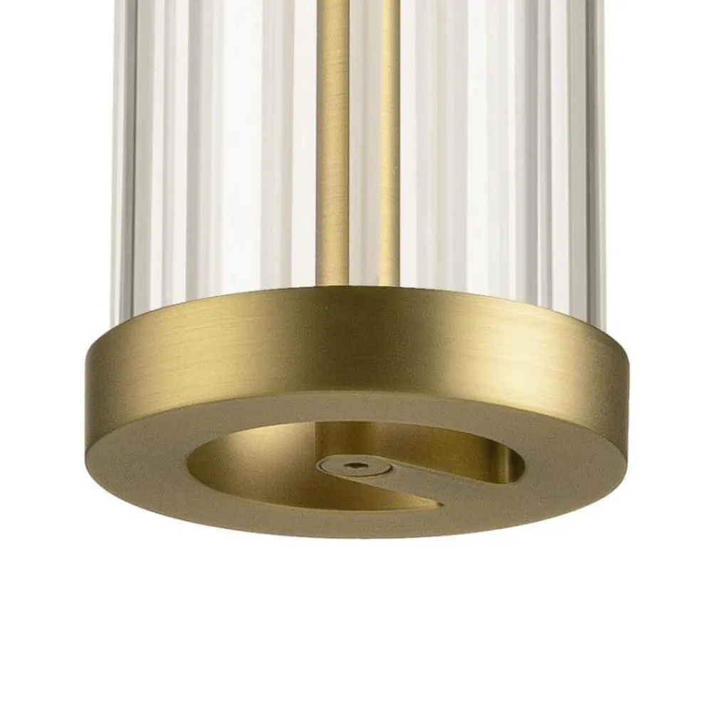 SLV LED-pendellampe Quimera, messingfarget, Ø 8 cm, CCT| Butikkbelysning