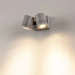 SLV Myra utendørs vegglampe, 2 lys, grå| Vegglamper Utendørs