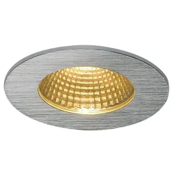 SLV Patta-I LED innfelt belysning, rund, børstet aluminium| Downlights