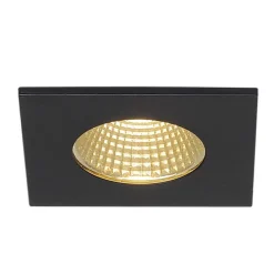 SLV Patta-I LED-downlight kantet, matt svart New