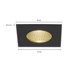 SLV Patta-I LED-downlight kantet, matt svart New