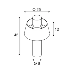 SLV Photoni 45 sokkellampe, svart, aluminium, høyde 45 cm Sale