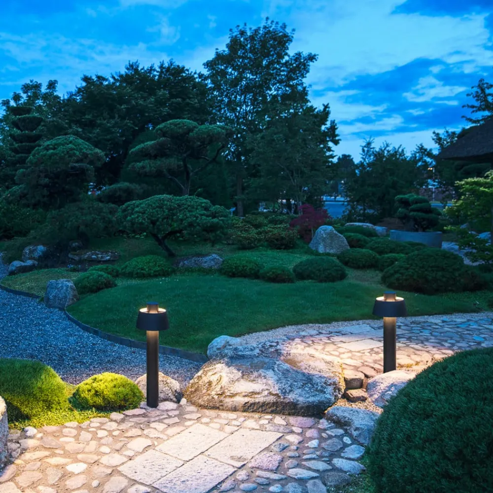 SLV Photoni 75, svart, aluminium, høyde 75 cm| Gatebelysning, Pullert Belysning