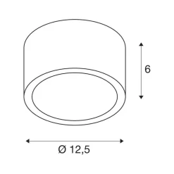 SLV Rox taklampe, børstet aluminium, aluminium, Ø 12,5 cm| Taklamper Utendørs