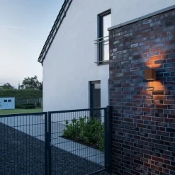 SLV Rusty utendørs LED-vegglampe up/down firkant| Taklamper Utendørs