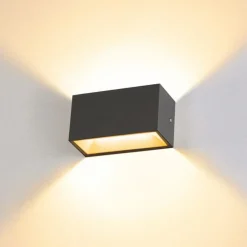 SLV Sitra LED utendørs LED-vegglampe opp/ned 20 antracit Outlet