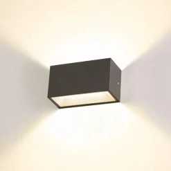 SLV Sitra LED utendørs LED-vegglampe opp/ned 20 antracit Outlet