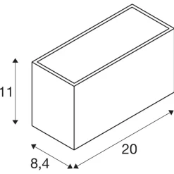 SLV Sitra LED utendørs LED-vegglampe opp/ned 20 antracit Outlet