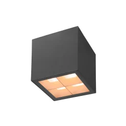 SLV taklampe S-Cube, antracitt, aluminium, lengde 9,5 cm| Terrassebelysning|Taklamper Utendørs