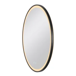 SLV Trukko LED-veggspeil IP44 CCT svart Ø 80 cm| Møbel Og Interiør
