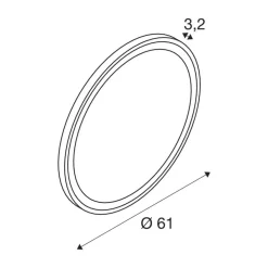 SLV Trukko LED-veggspeil IP44 CCT svart Ø 61cm| Møbel Og Interiør