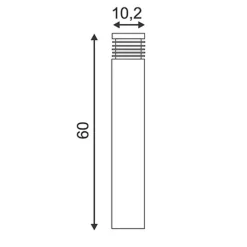 SLV Vap Slim 60 sokkellampe i stål Clearance