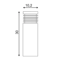 SLV Vap Slim 30 sokkellampe i stål| Sokkellamper
