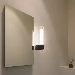 SLV vegglampe til bad Lygant enkel, svart, aluminium| Vegglamper