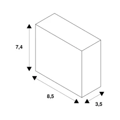 SLV -adapter, 1-fase skinne, hvit, plast| Skinnesystem