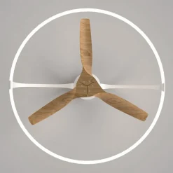 Mantra Iluminación Smart LED-takvifte Nepal, hvit/bok, DC, stille| Takvifter|Moderne Takvifter