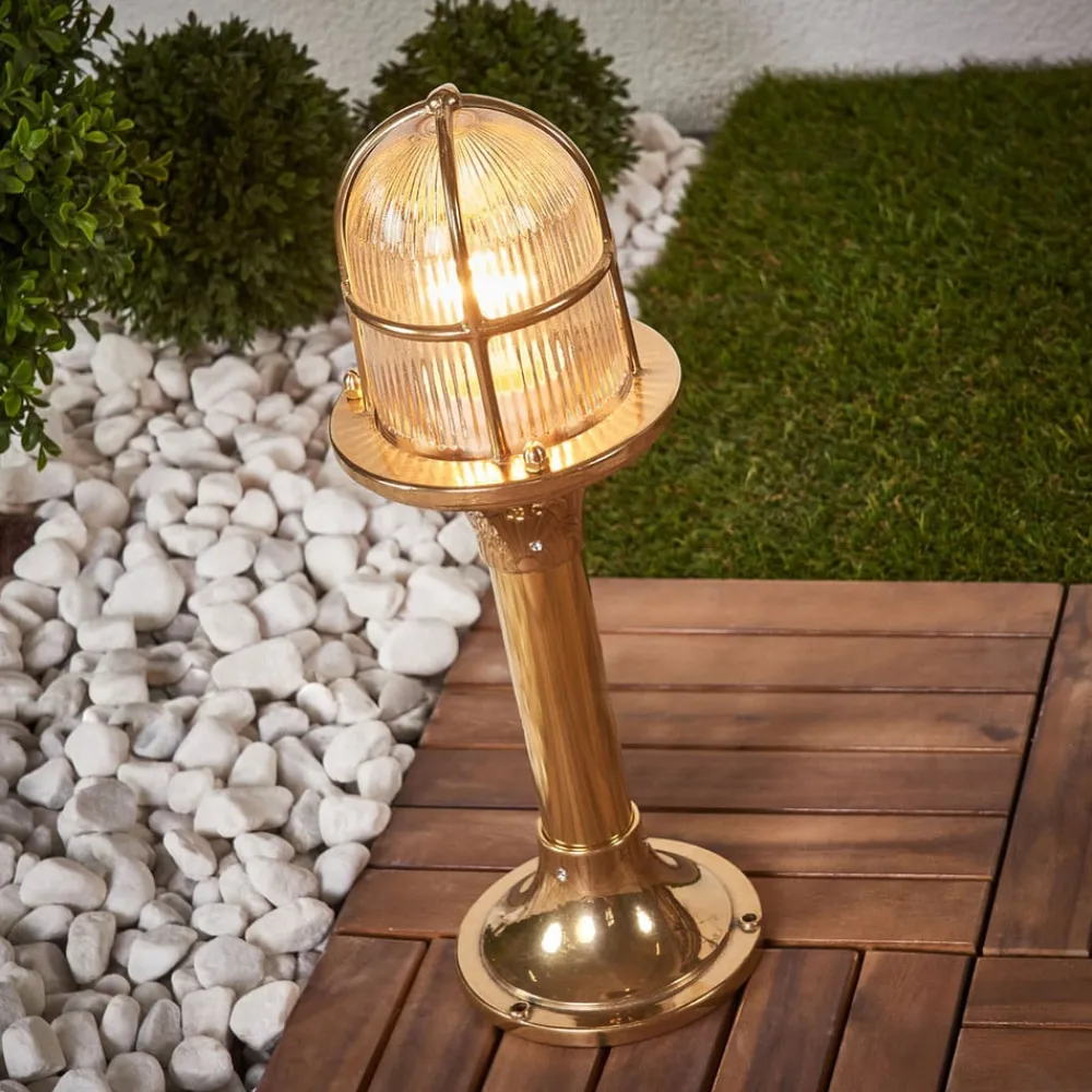 Moretti Luce Sokkelampe Ocean, messing| Sokkellamper