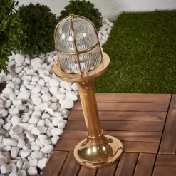 Moretti Luce Sokkelampe Ocean, messing| Sokkellamper