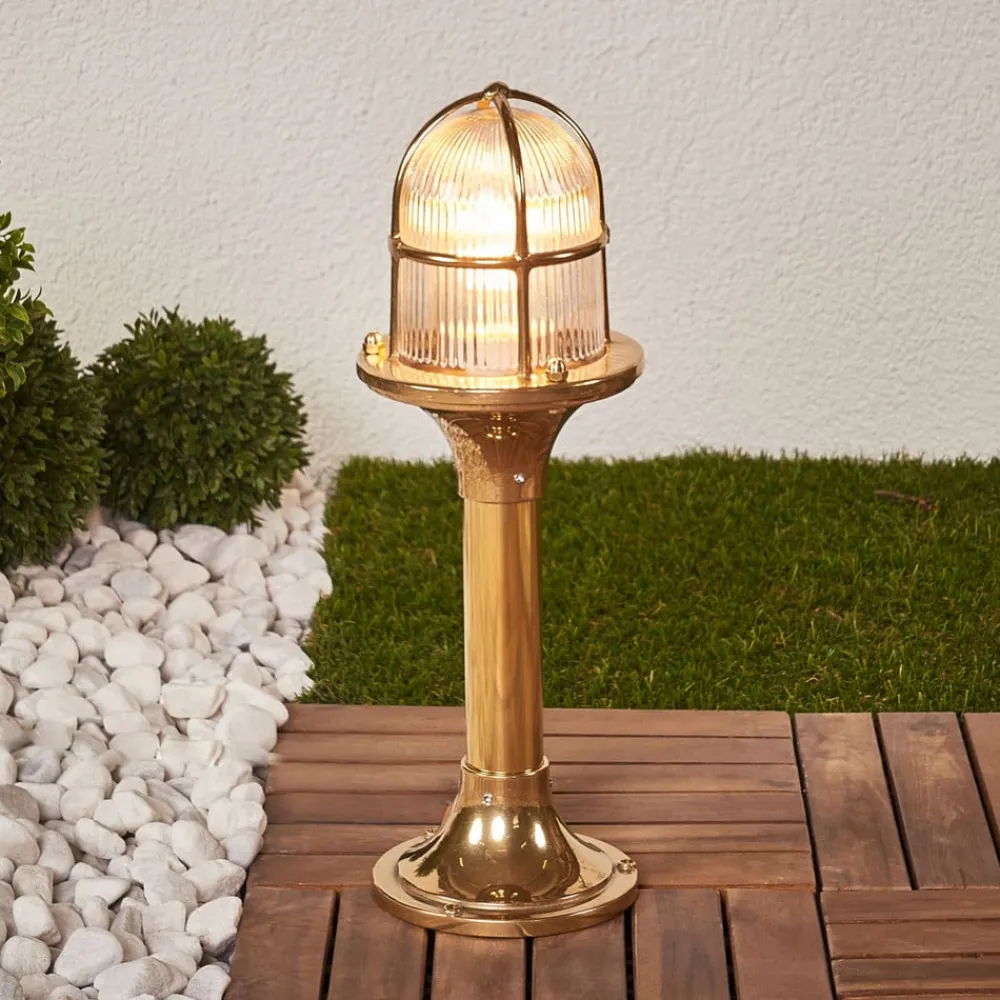 Moretti Luce Sokkelampe Ocean, messing| Sokkellamper