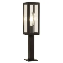 Searchlight Sokkellampe Box av rustfritt stål, svart