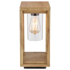 Globo Sokkellampe Candela med treutseende, høyde 35cm| Sokkellamper