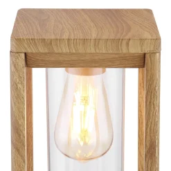 Globo Sokkellampe Candela med treutseende, høyde 35cm| Sokkellamper