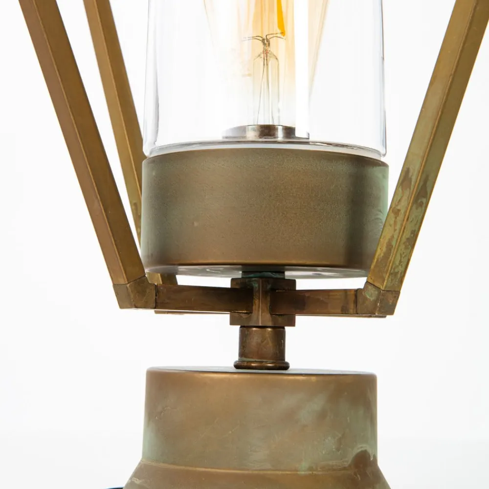 Moretti Luce Sokkellampe Gemstone 3455, antikk messing/klar| Sokkellamper