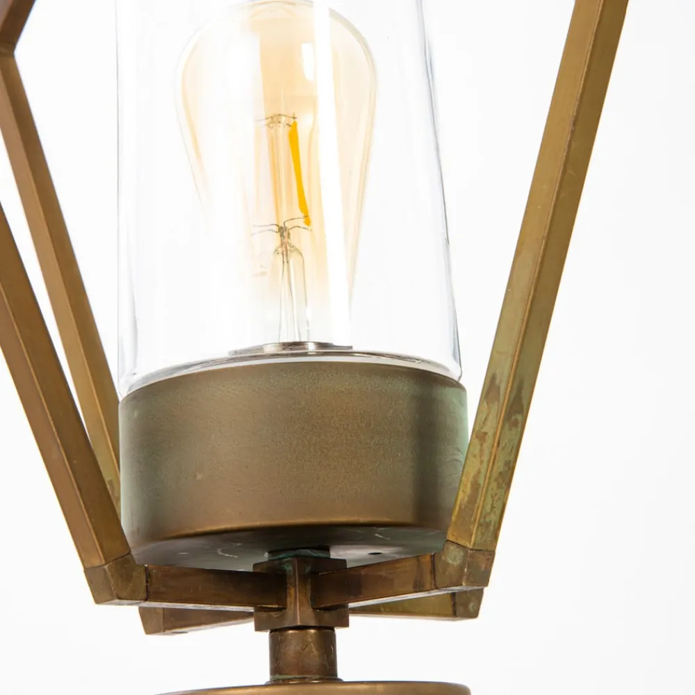 Moretti Luce Sokkellampe Gemstone 3455, antikk messing/klar| Sokkellamper