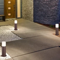 Trio Lighting Sokkellampe Hoosic av trykkstøpt aluminium, rust| Sokkellamper