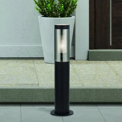 Searchlight Sokkellampe, IP44, svart, høyde 45 cm, metall| Sokkellamper